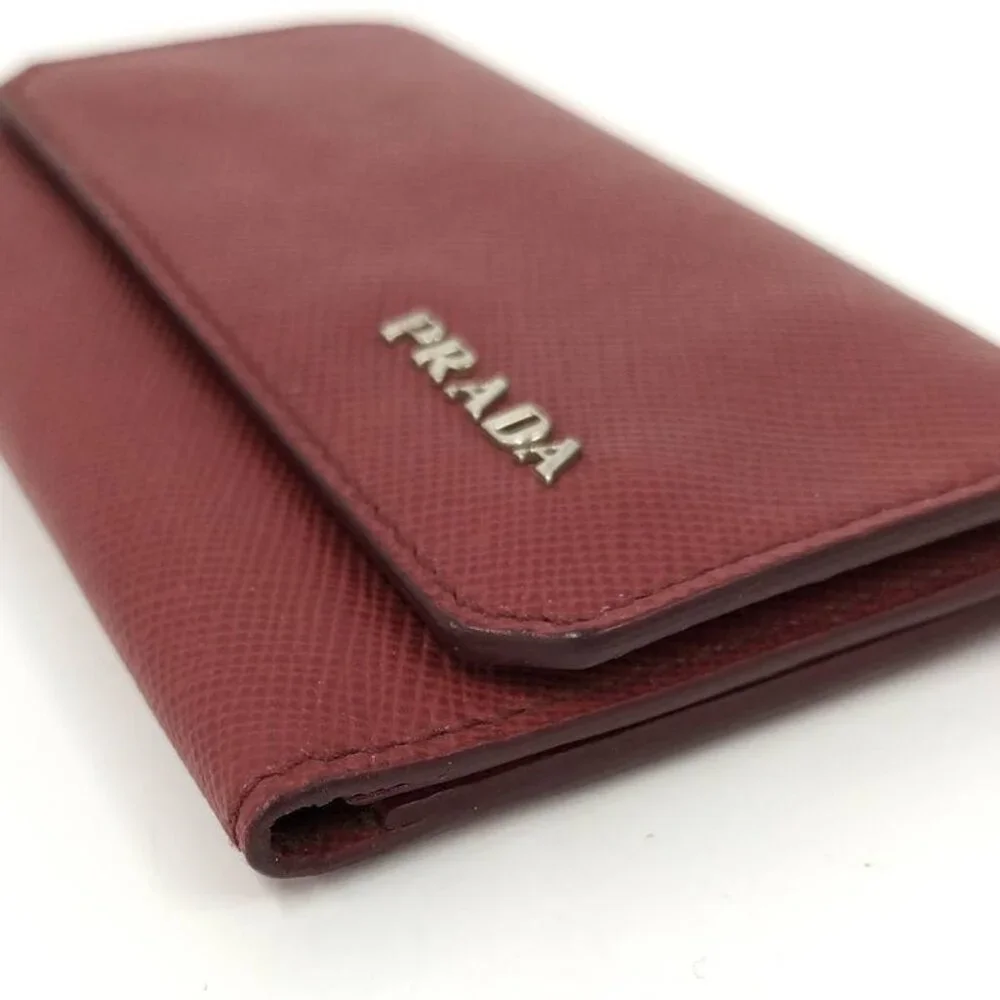Prada Saffiano 6 Key Case Leather Red_5